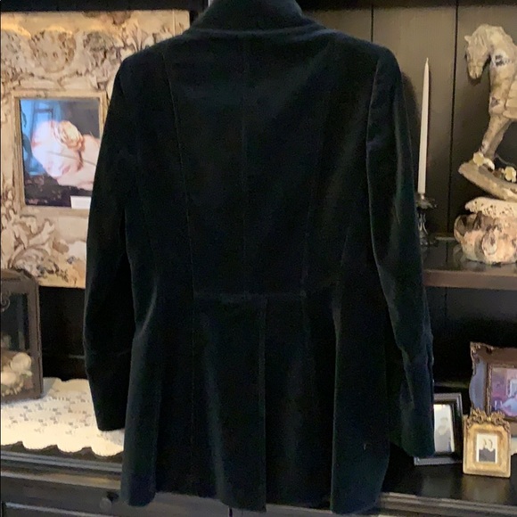 Theory Vintage Black Velvet Double Breasted Coat - Picture 7 of 10